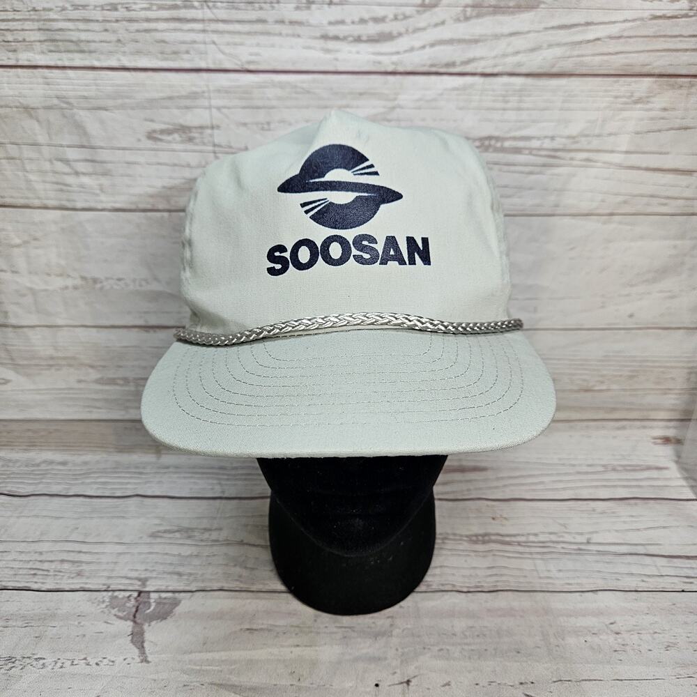 VTG Soosan Hydraulic Attachment Machinery Gray Snap Back Adjustable Trucker Cap